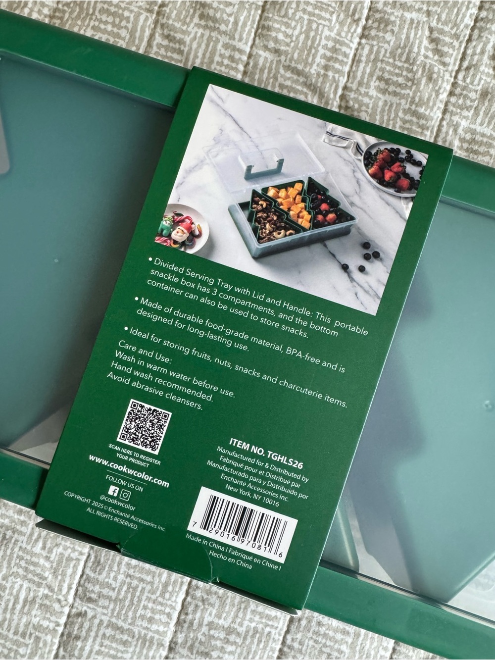 Brand New CWC Cook With Color Snack Box Set - Red JOY & Green Tree Inserts - Picture 7 of 7